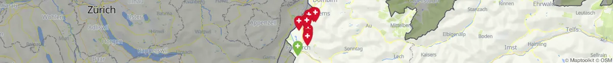 Map view for Pharmacies emergency services nearby Koblach (Feldkirch, Vorarlberg)